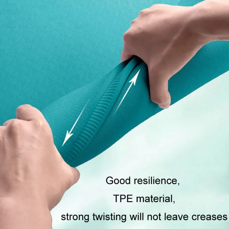 200x100x0.6cm High-rebound Training Non-slip Shock-absorbing Double TPE Thickened Yoga Mat(Mars Green)