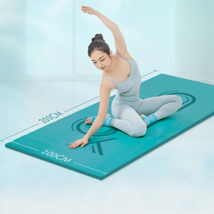 200x100x1.5cm High-rebound Training Non-slip Shock-absorbing Double TPE Thickened Yoga Mat(Mars Green)