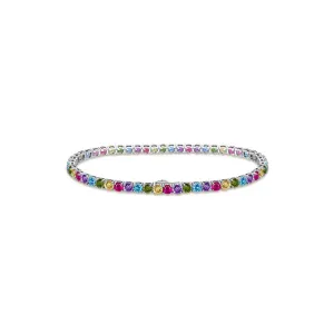 925 Silver Colorful All Inclusive Tennis Bracelet