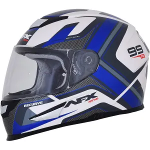 AFX FX-99 Recurve Helmet - Pearl White/Blue