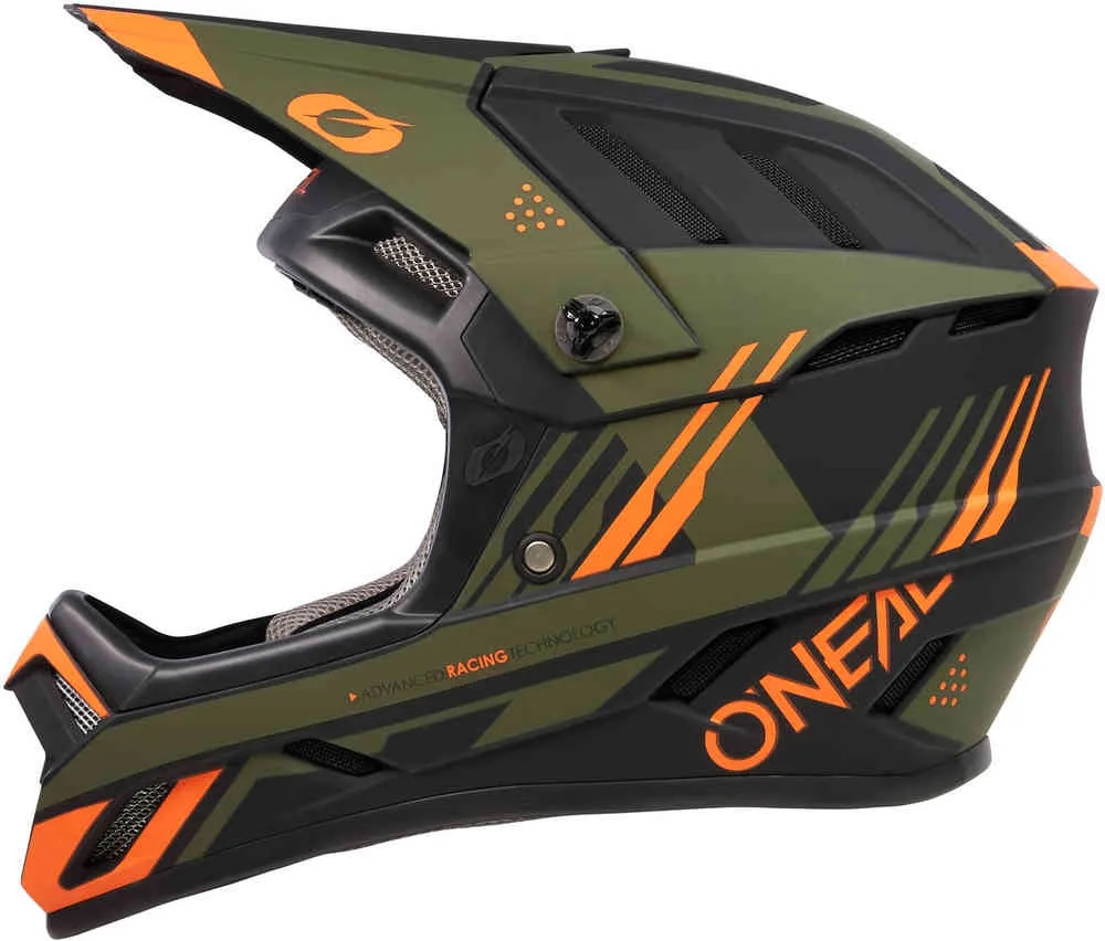 Backflip Strike V.23 Oneal Downhill Helmet, Black/Green/Orange