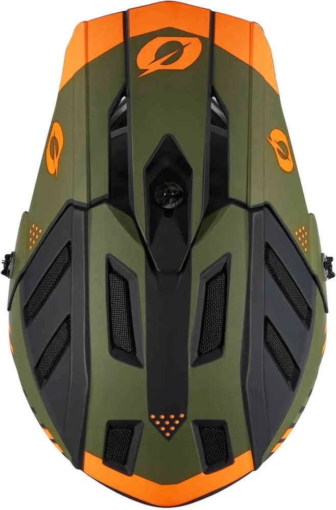 Backflip Strike V.23 Oneal Downhill Helmet, Black/Green/Orange