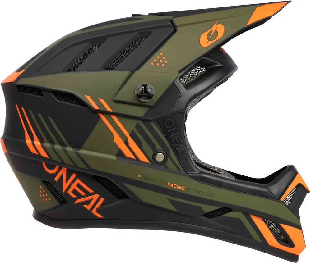 Backflip Strike V.23 Oneal Downhill Helmet, Black/Green/Orange