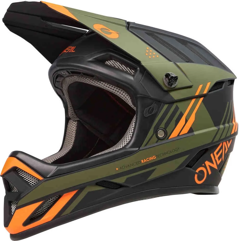 Backflip Strike V.23 Oneal Downhill Helmet, Black/Green/Orange