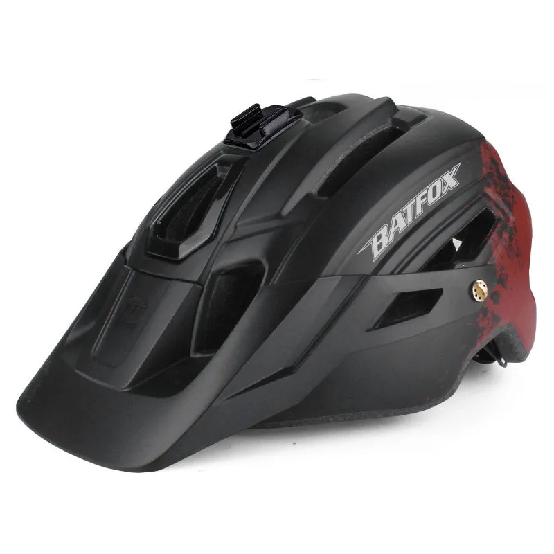 Batfox Mountain Bike Helmet | Certified Bike Helmets for Adults With LED Lights And Pro Camera Holder