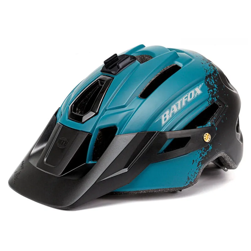 Batfox Mountain Bike Helmet | Certified Bike Helmets for Adults With LED Lights And Pro Camera Holder