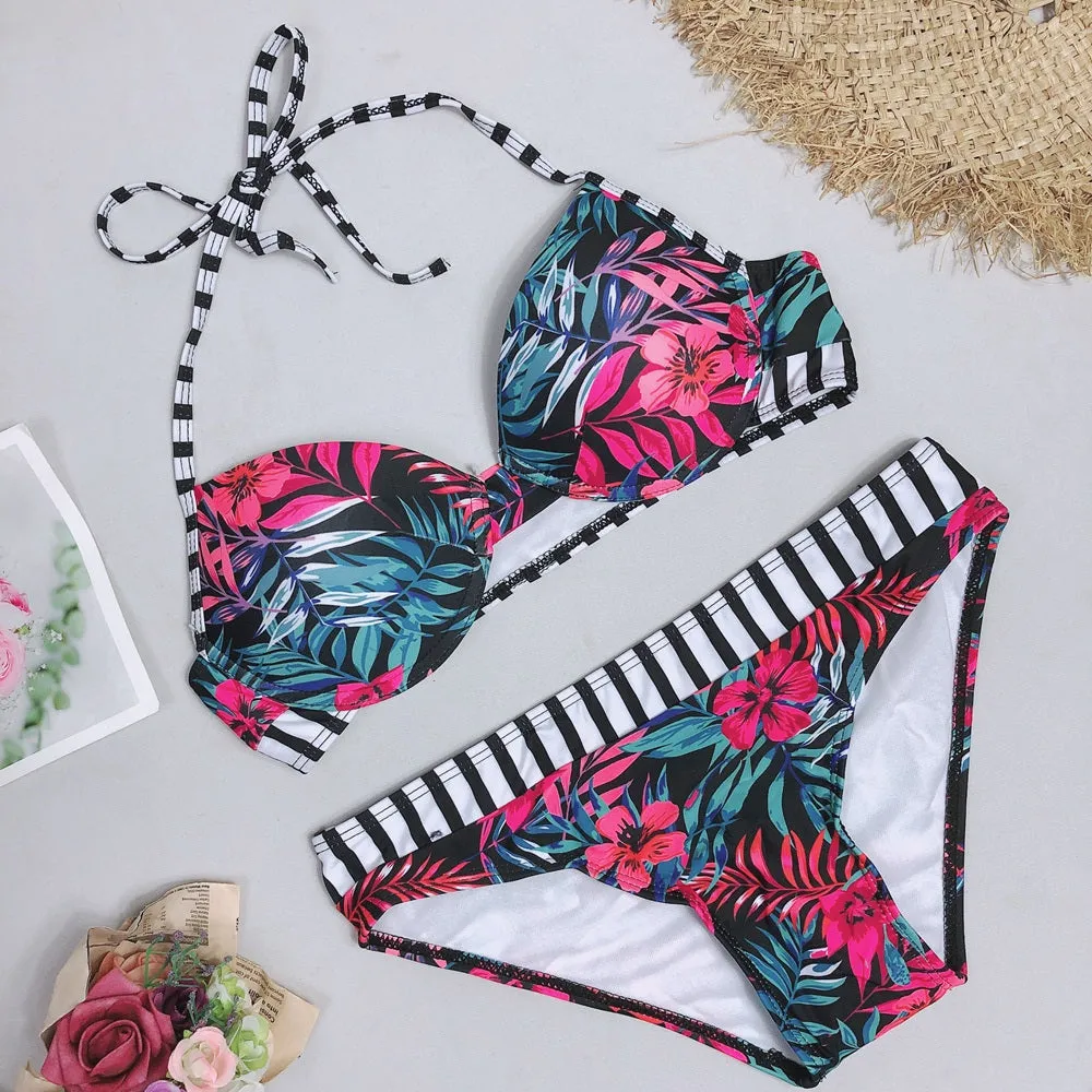 Brazilian Style Two Piece Push-up Bikini Swimsuit Set - Multiple Styles