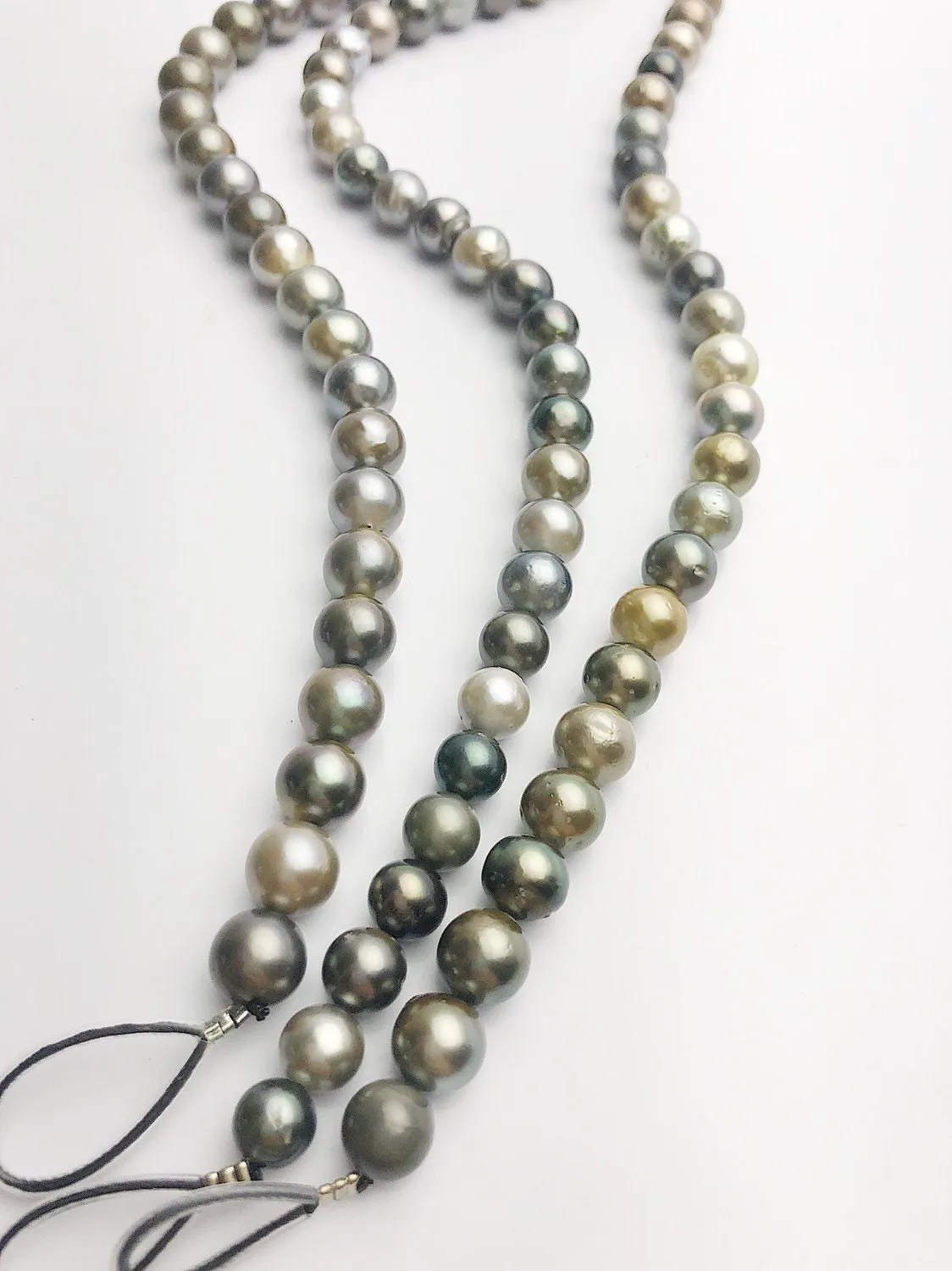 BUY 2 GET 1 FREE - Half Off Black Friday Sale - Tahitian Pearl Strands, 7 - 9mm (685)