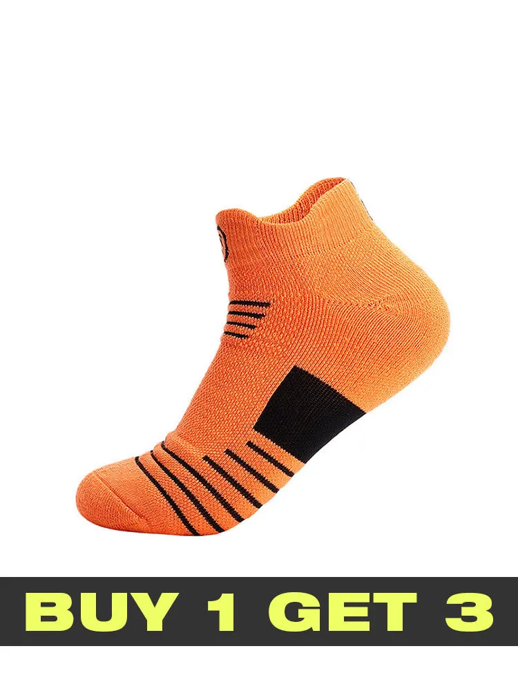 Buy One Get Three Towel Bottom Thickened Low Top Running Sports Socks