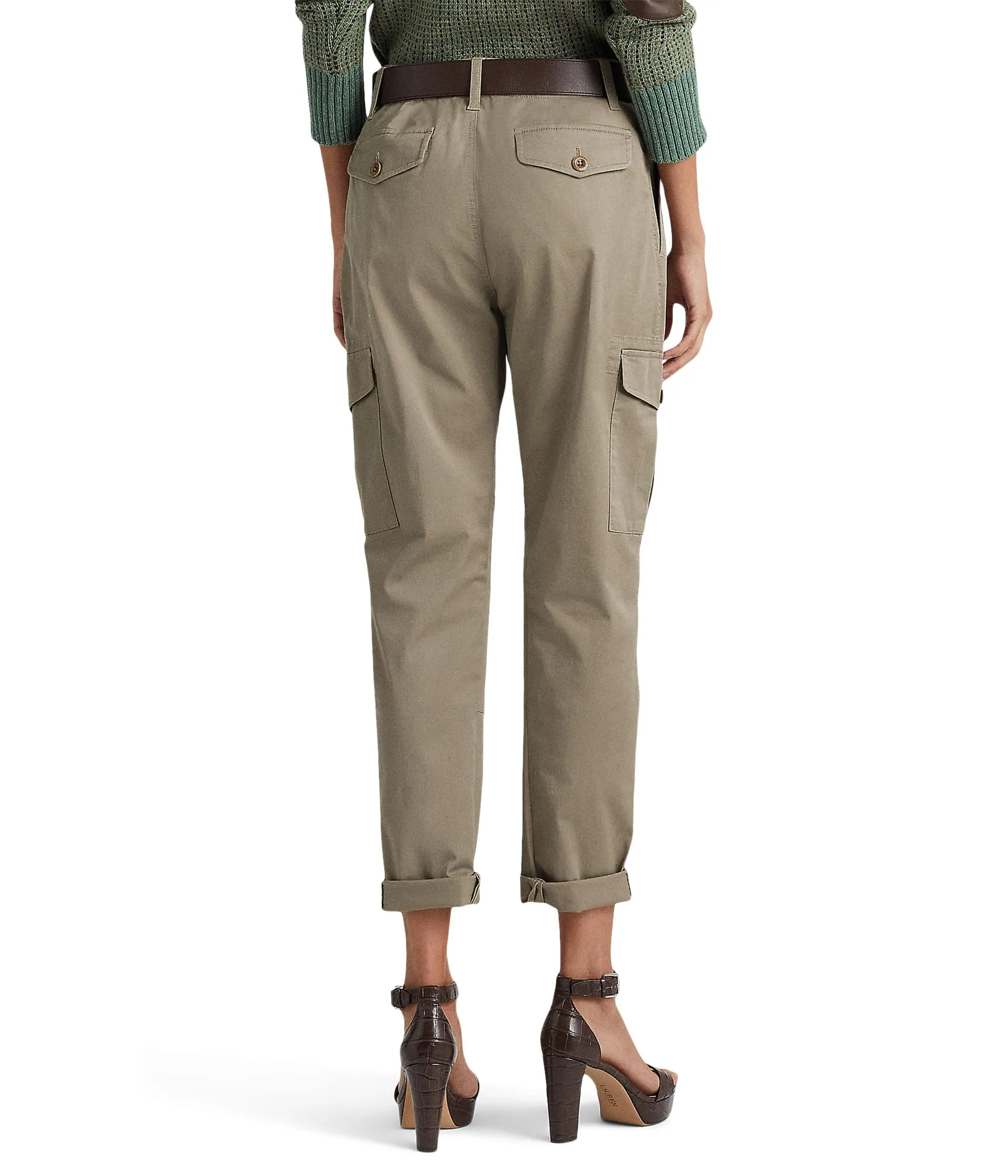 Cargo pants LAUREN Ralph Lauren, Petite Micro-Sanded Twill Cargo Pants