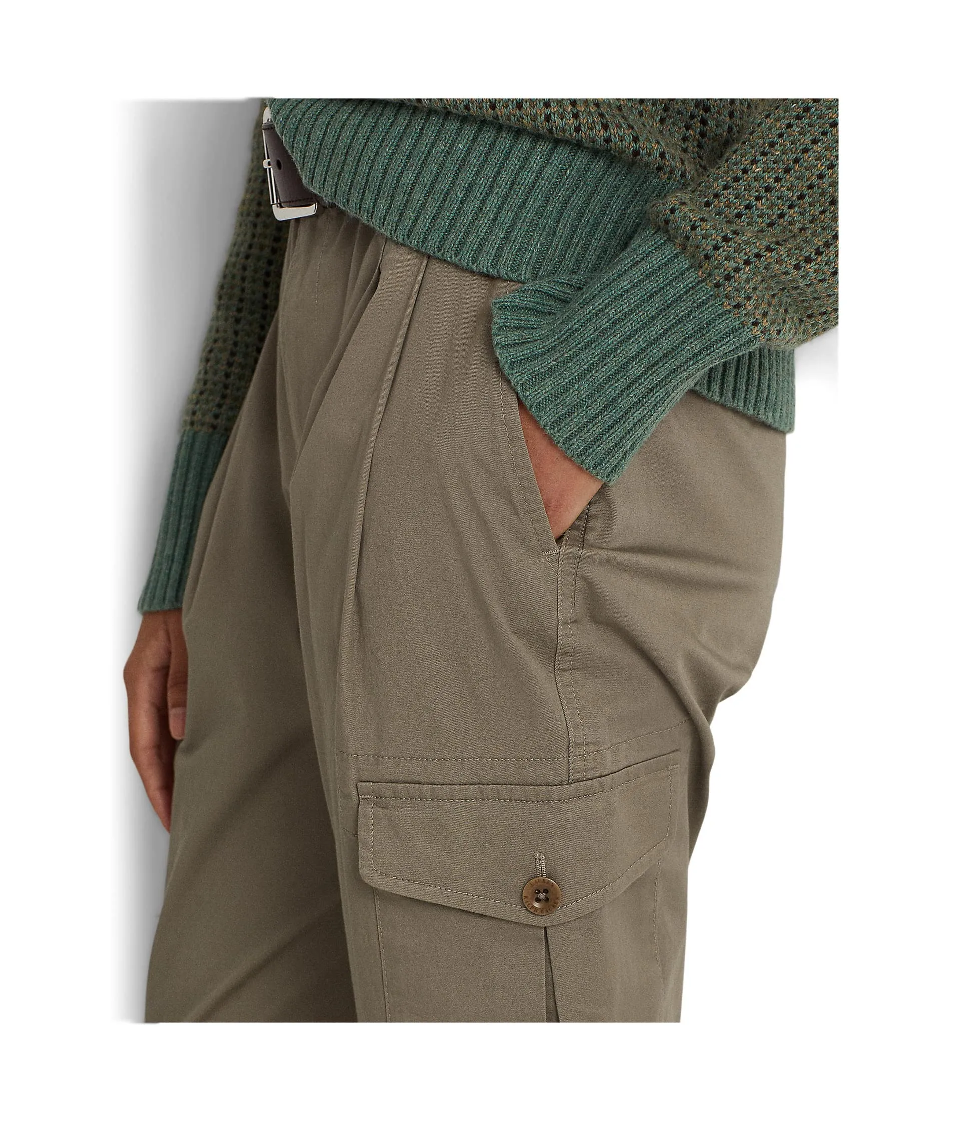 Cargo pants LAUREN Ralph Lauren, Petite Micro-Sanded Twill Cargo Pants