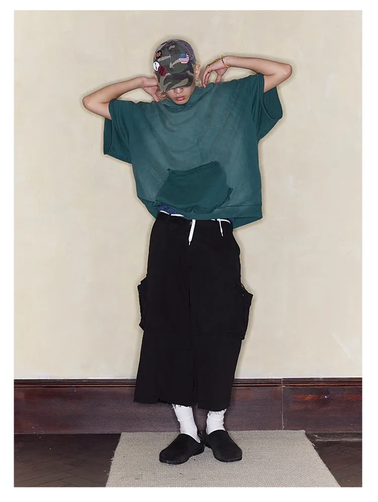 Cargo pocket cropped pants