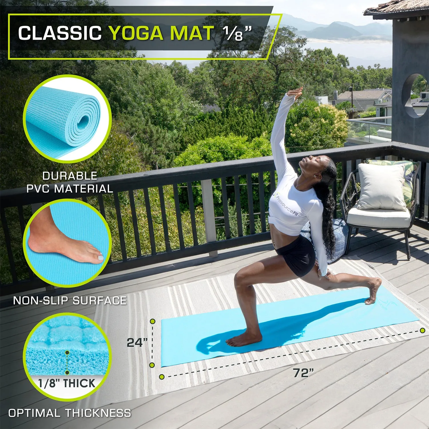 Classic Yoga Mat 1/8”