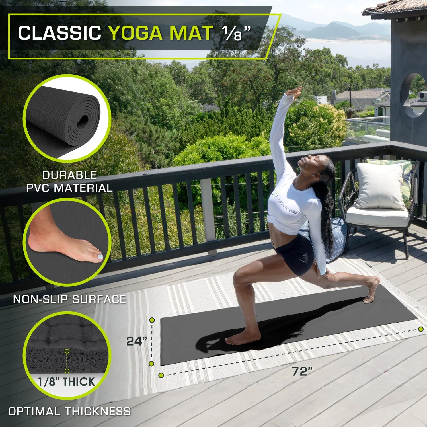 Classic Yoga Mat 1/8”