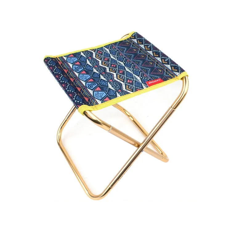 CLS 7075 Aluminum Alloy Fishing Chair Portable Camping Train Stool, Size: 24.8x22.5x27cm(Ocean)