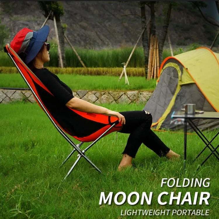 CLS Outdoor Folding Chair Heightening Portable Camping Fishing Chair(Orange)