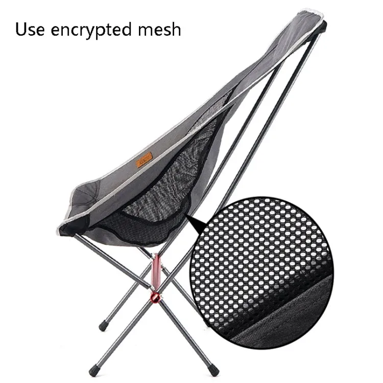 CLS Outdoor Folding Chair Heightening Portable Camping Fishing Chair(Orange)