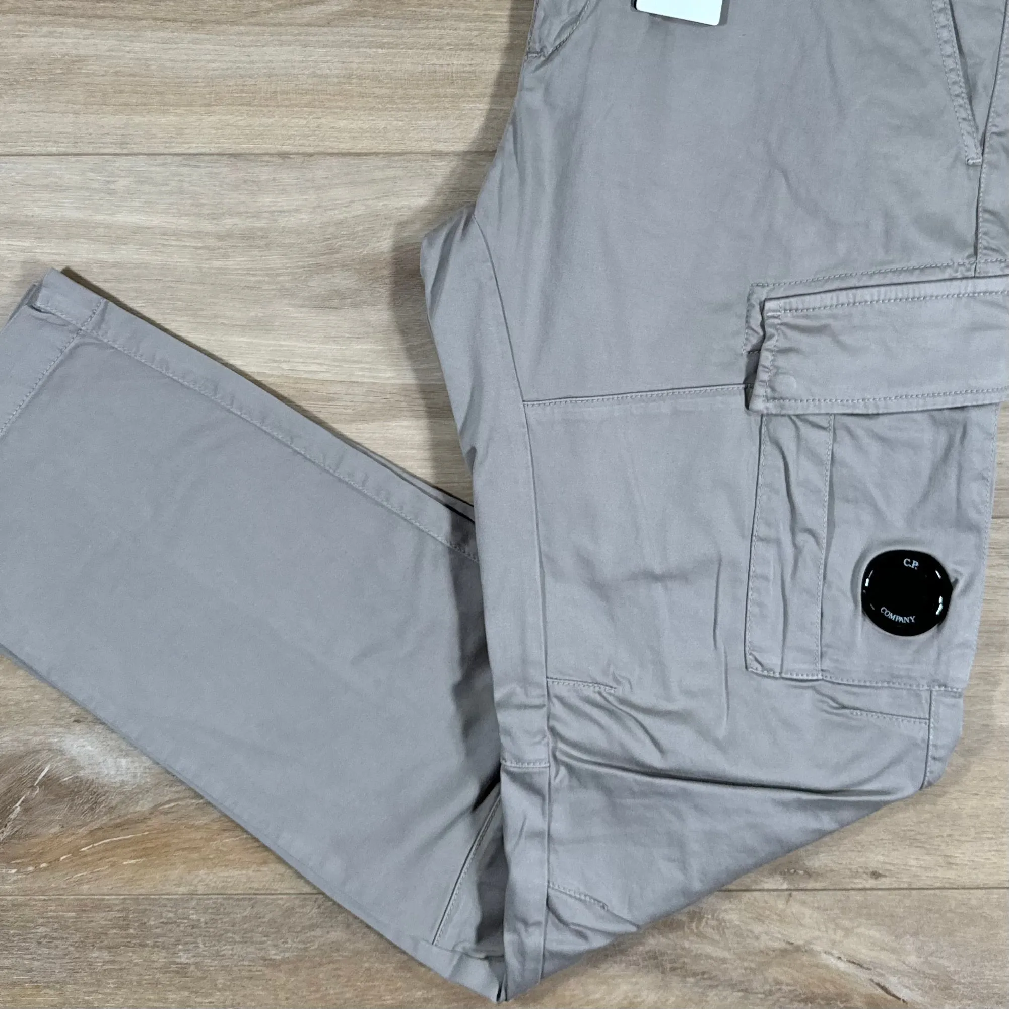 C.P. Company Stretch Cargo Trousers in Goat Grey