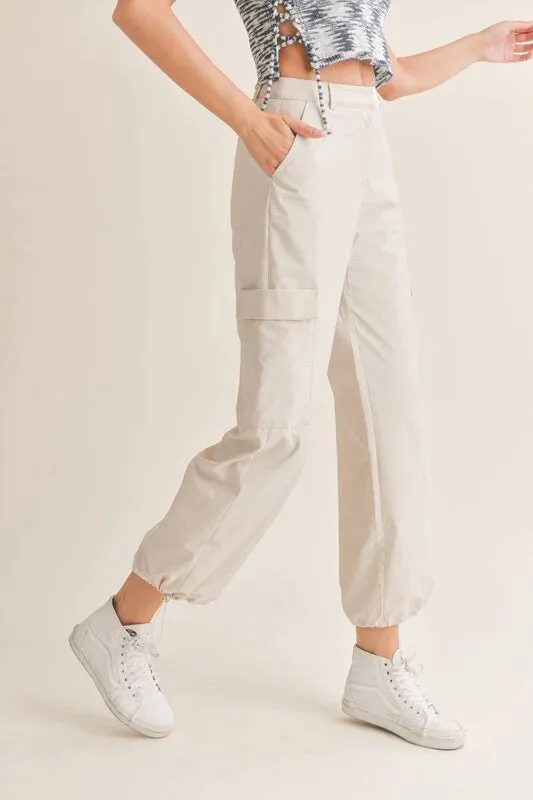 Cream Cargo Pants