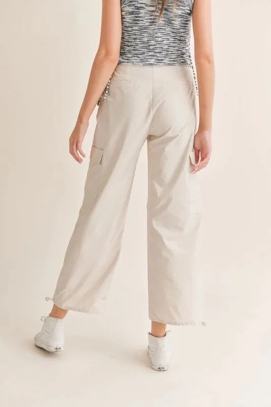 Cream Cargo Pants