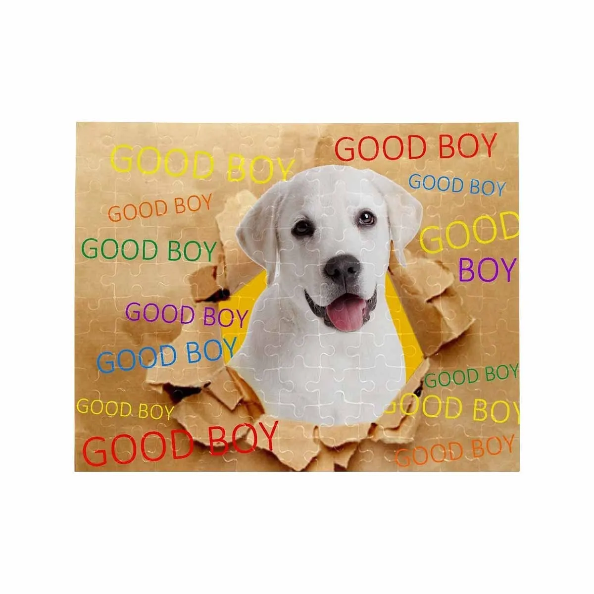 Custom Photo Good Boy Rectangle Jigsaw Puzzle Best Indoor Gifts 110 Pieces