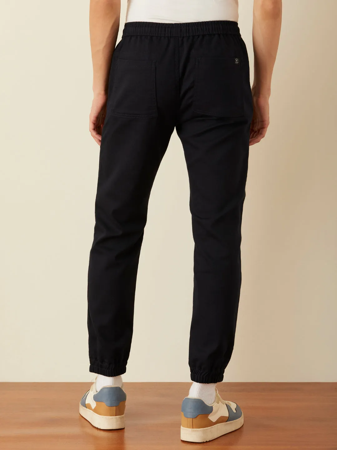 Dark Navy Plain Cargo Pants