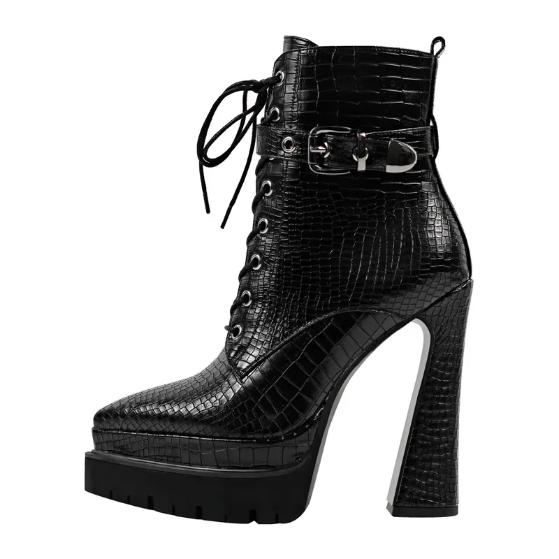 Double Platform Ankle Boots