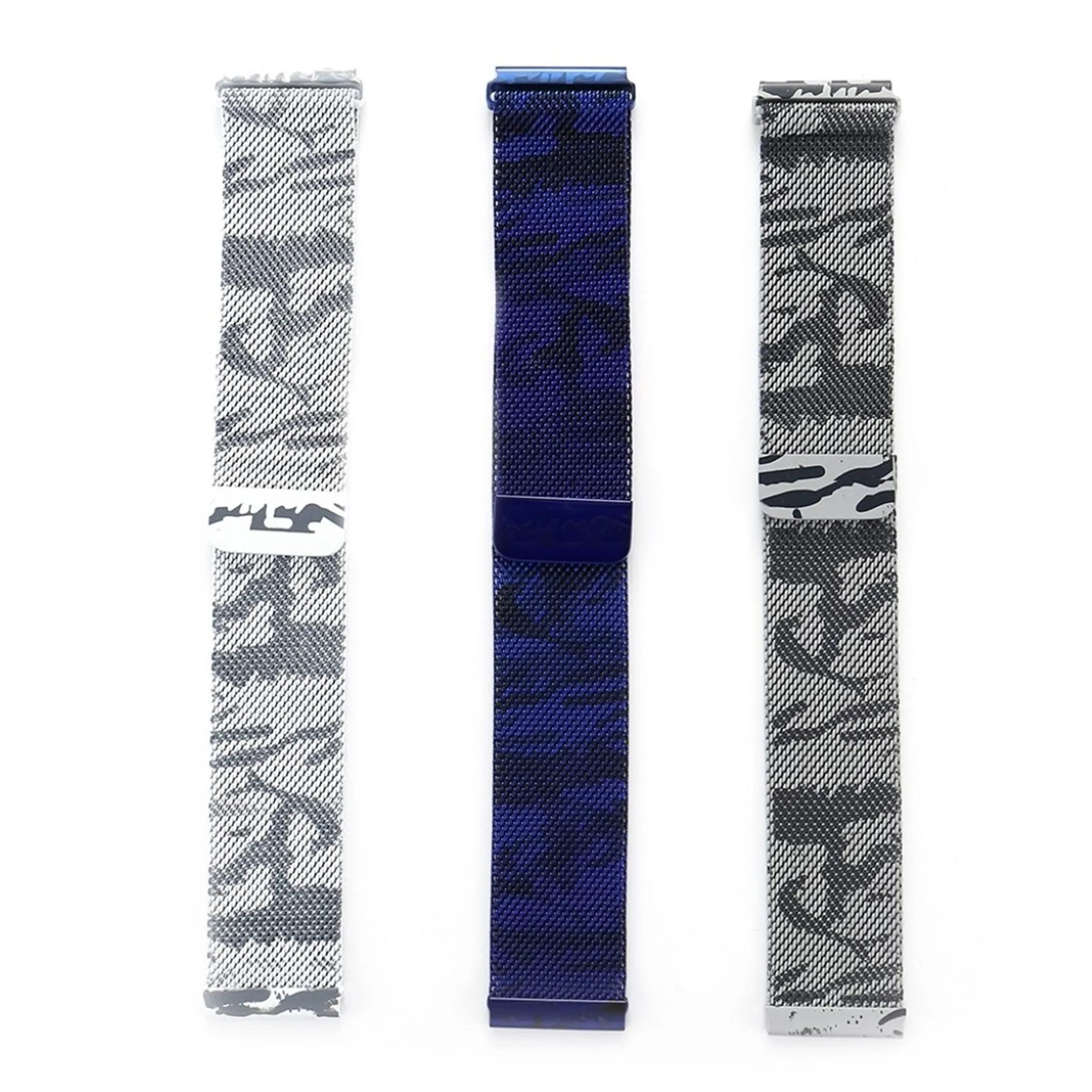 Fitbit Blaze camouflage pattern watch strap- Silver