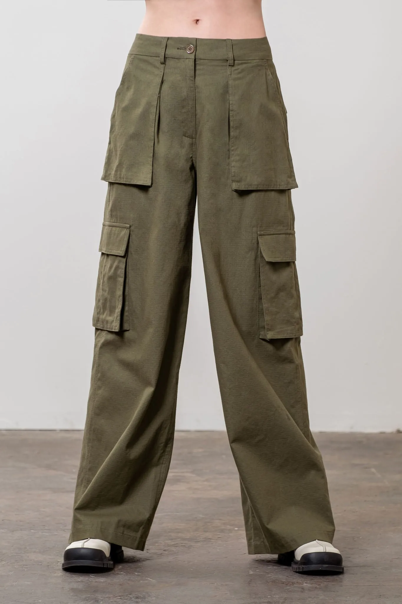 Flap Pockets Cargo Pants