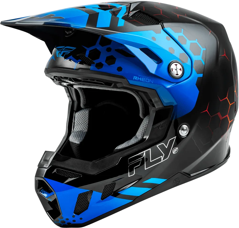 Fly Racing Youth Formula CC Tektonic Helmet Black/Blue/Red