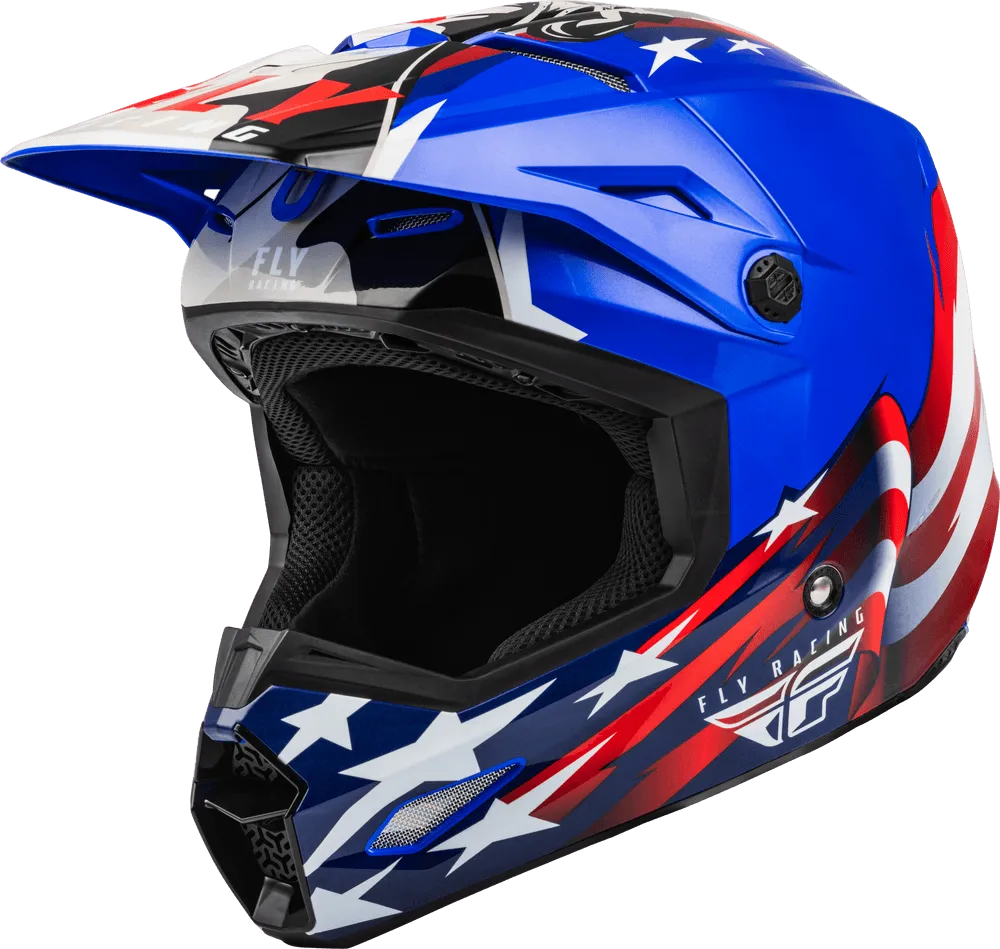 Fly Racing Youth Kinetic Patriot Helmet Red/White/Blue