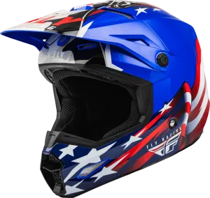 Fly Racing Youth Kinetic Patriot Helmet Red/White/Blue