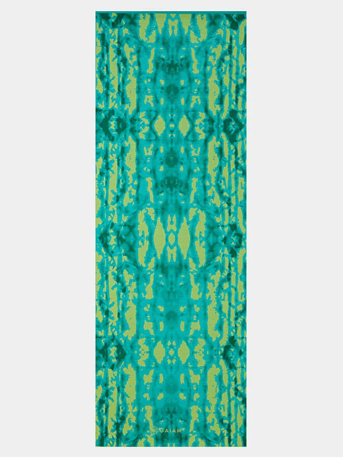 Gaiam Turquoise Premium Reversible Lotus Yoga Mat 6mm