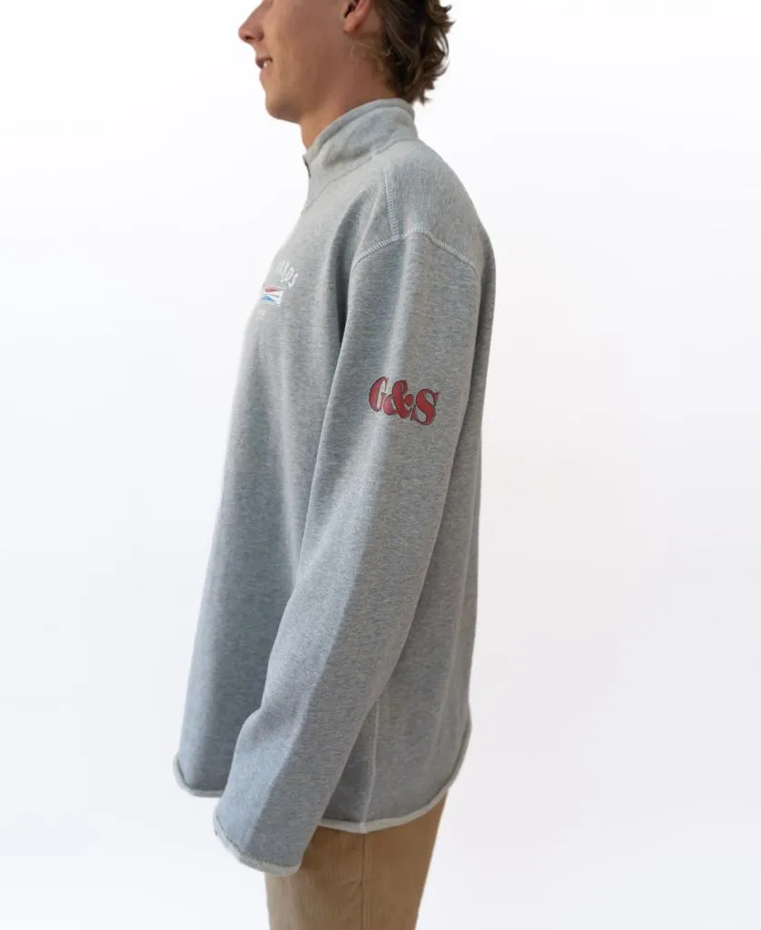 G&S 1/4 Zip Surfboards Rag Top | Grey Marle