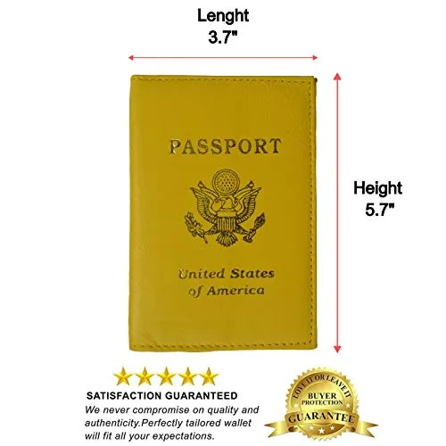 Genuine Leather Passport Cover Holder Case for Travel Best Gift BUY 1 GET 1 FREE