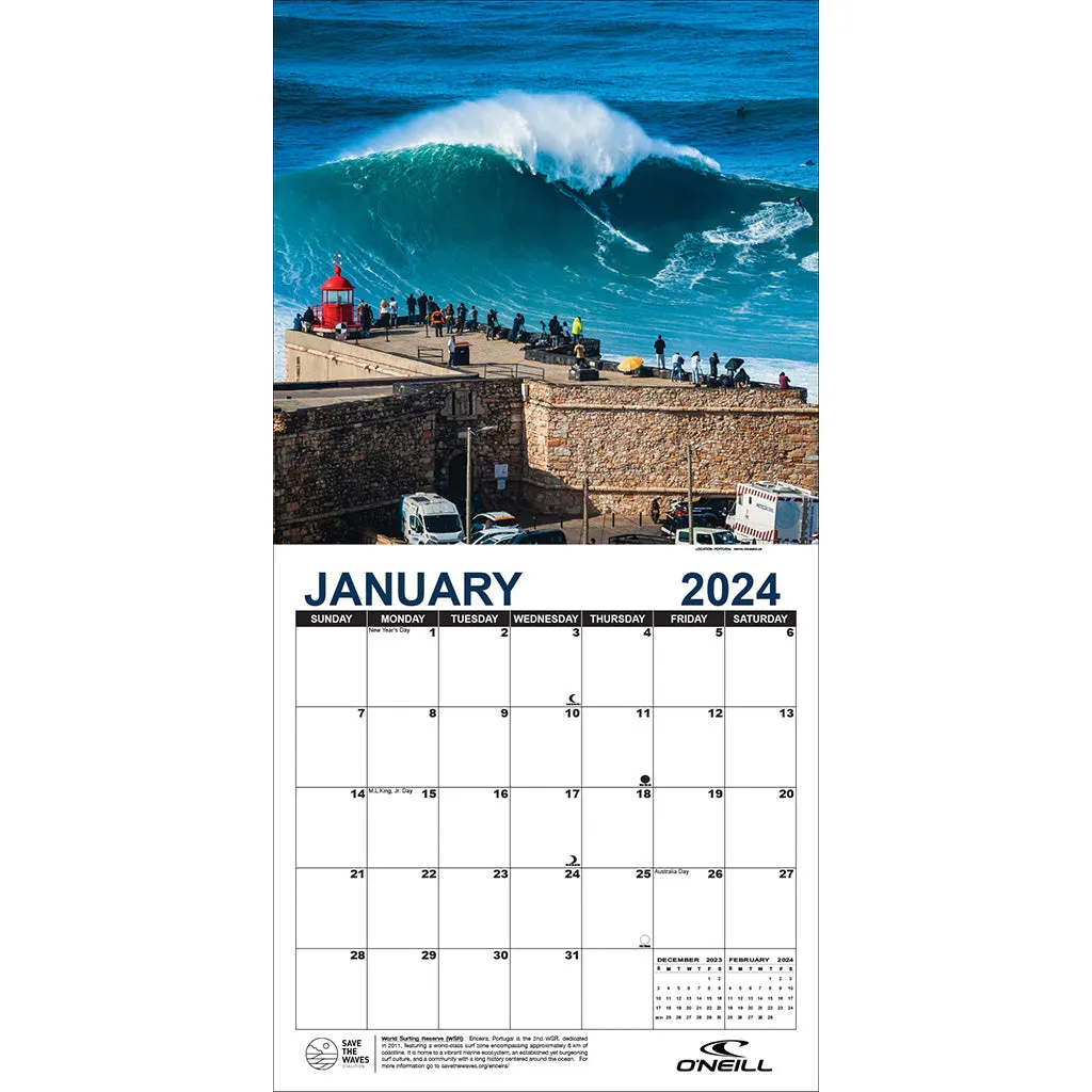 Global Surf Save the Waves Coalition 2024 Surfing Calendar