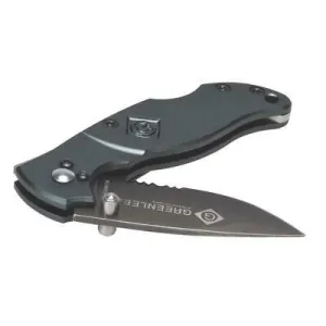 Greenlee 0652-25 Folding Knife,Drop Point,5-3/4 In,Black