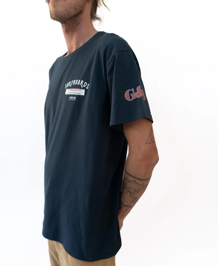 GS Surfboards Tee | Navy