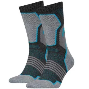 HEAD Hiking Crew Unisex Socks - Grey/Blue - 2 Pack