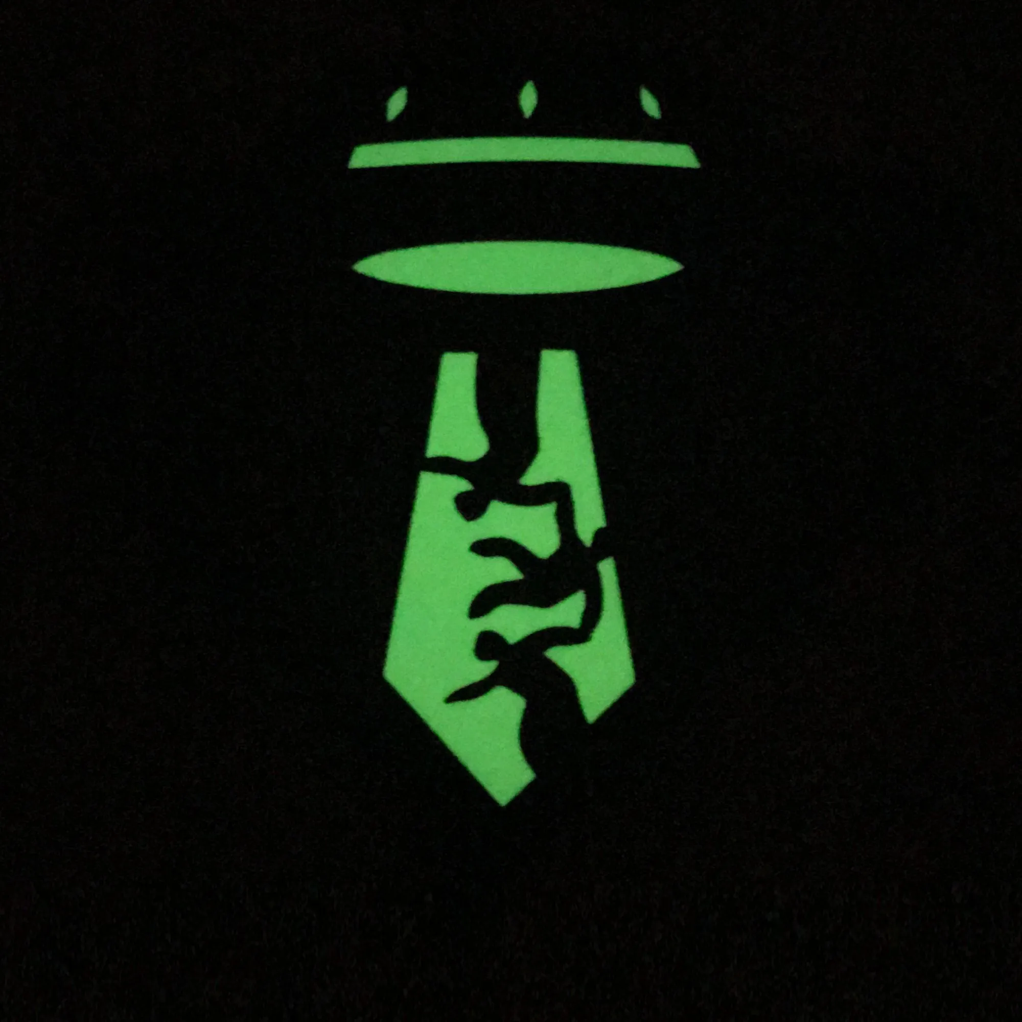 June 2021 Patch of the Month - UFO Abduction - Glow in the Dark