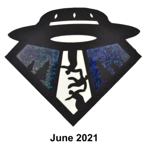 June 2021 Patch of the Month - UFO Abduction - Glow in the Dark