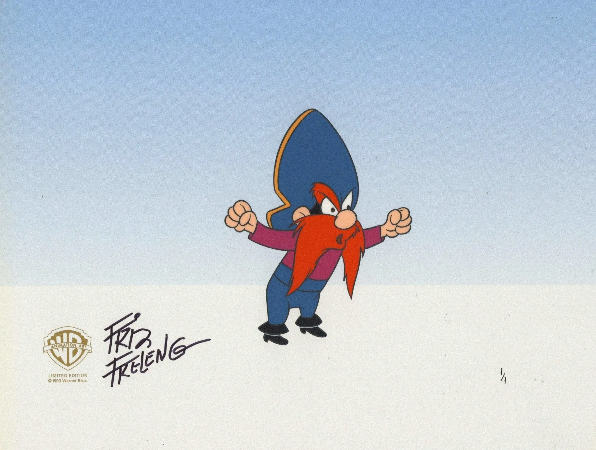 Looney Tunes Original Production Cel with Matching Drawing: Yosemite Sam