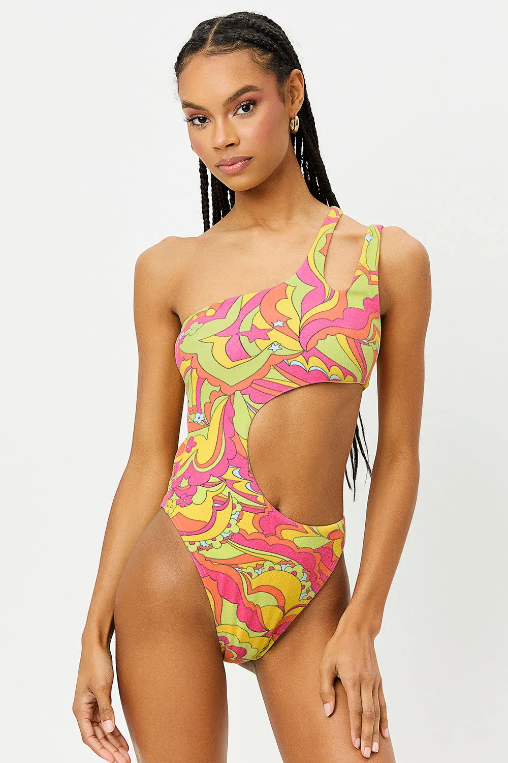 Makie Terry One Piece Swimsuit - Peace Terry