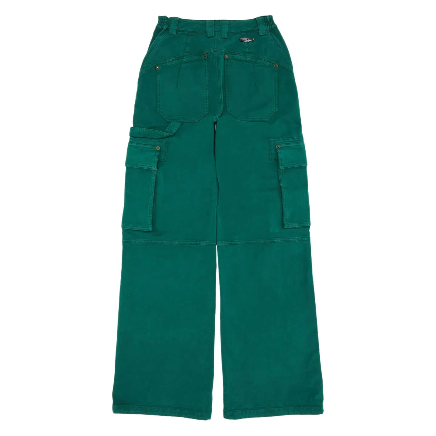 Marine Serre Workwear Evergreen Pants, dark green