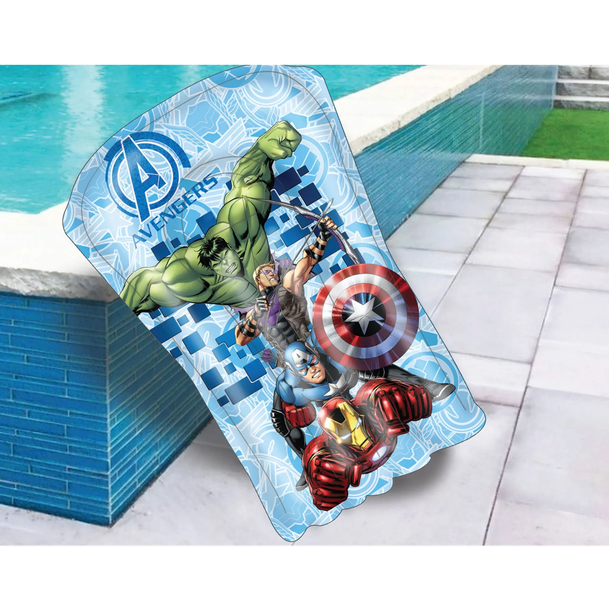 Marvel Avengers Inflatable Surf Board, Lightweight Portable Boogie Boards with Handles Soft Surfboards for Learning to Swim, Pool Floating, Swimming Floats || 3-8 Years