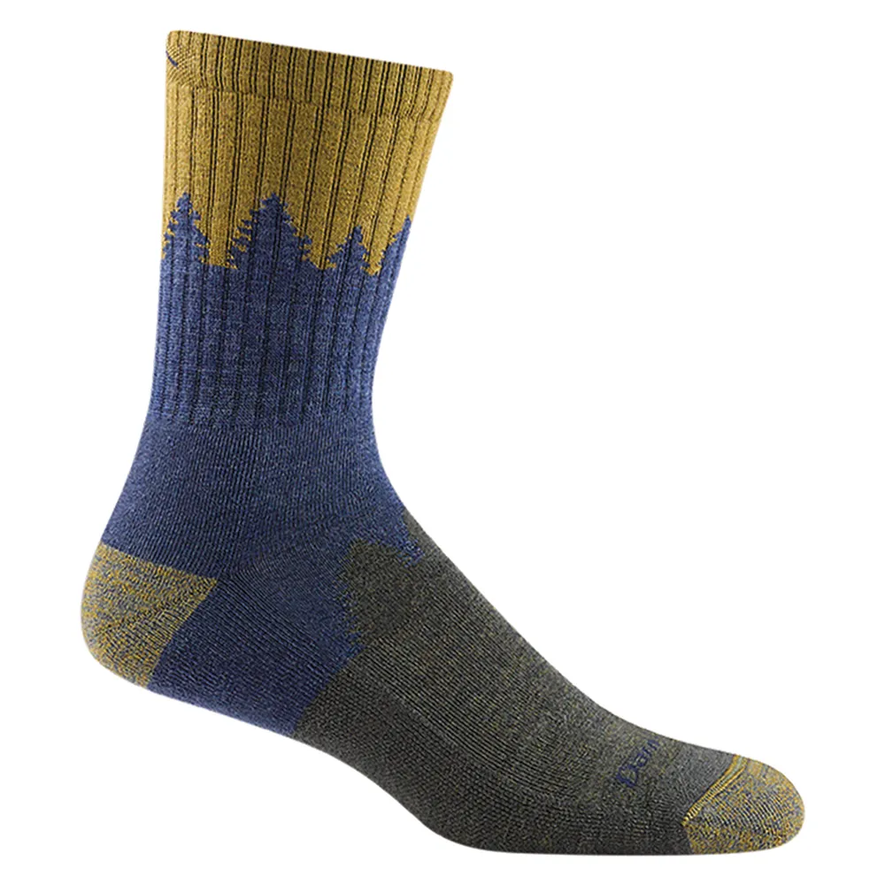 Men's Darn Tough Number 2 Micro Crew Midweight Hiking Sock Color: Denim