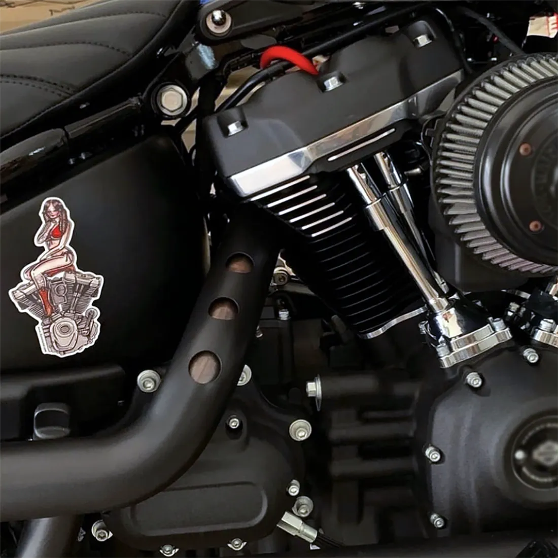 Milwaukee-Eight Engine Pinup Sticker