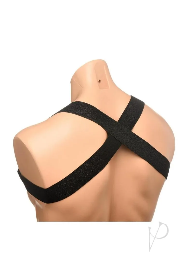 Ms Rave Chest Harness Lxl Blk/gld