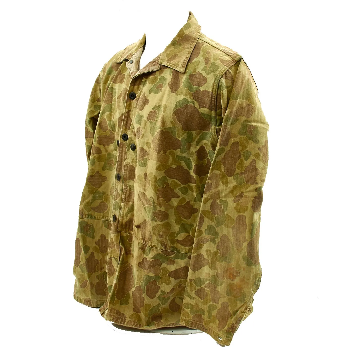 Original U.S. WWII USMC P44 Camouflage Pattern 1944 Utility Uniform Coat & Trousers