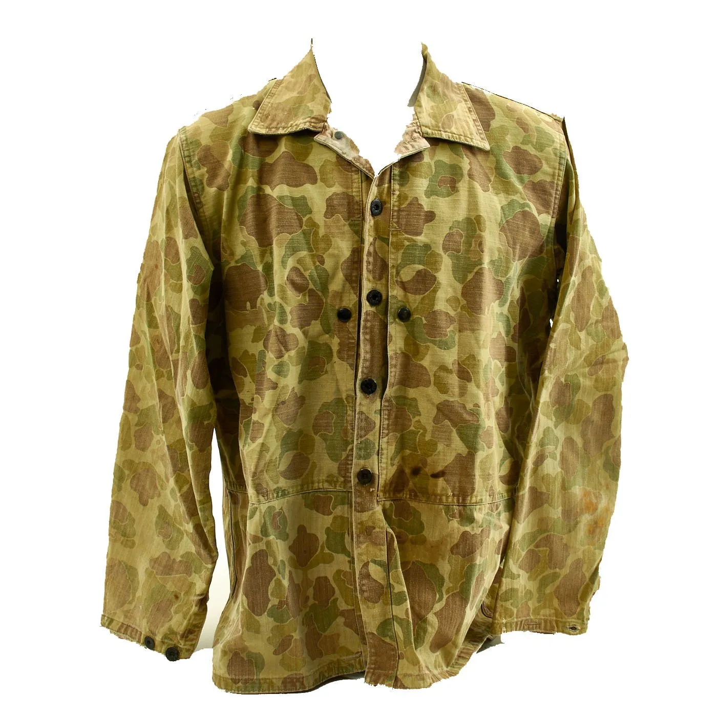 Original U.S. WWII USMC P44 Camouflage Pattern 1944 Utility Uniform Coat & Trousers